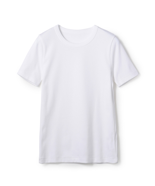 ESTNATION(エストネーション)の「ESTNATION / プレミアムコットンTシャツ(Tシャツ/カットソー・レディース・ブラック/オフホワイト/グレー・38)」の2枚目の写真