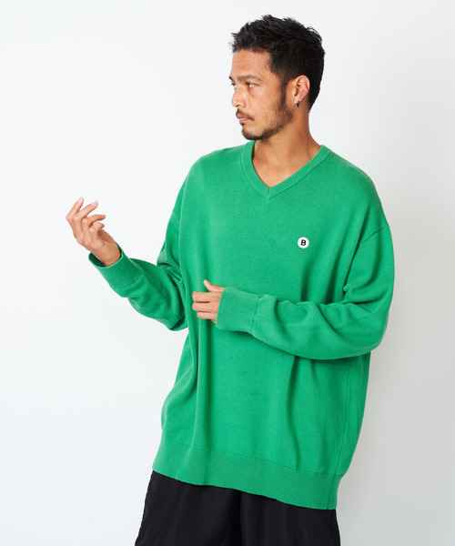 BUCCA 44（ブッカフォーティーフォー）の「【BUCCA 44】ワンポイント刺繍Vネックセーター（ニット/セーター・メンズ・ブラック/レッド/グリーン・MEDIUM/LARGE/X-LARGE/XX-LARGE/XXX-LARGE）」の7枚目の写真