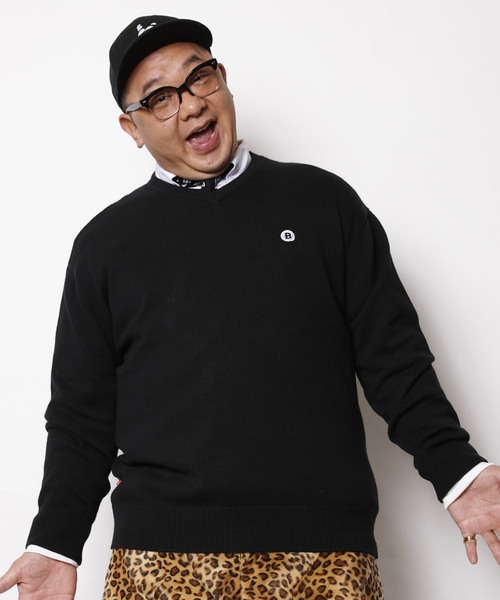 BUCCA 44（ブッカフォーティーフォー）の「【BUCCA 44】ワンポイント刺繍Vネックセーター（ニット/セーター・メンズ・ブラック/レッド/グリーン・MEDIUM/LARGE/X-LARGE/XX-LARGE/XXX-LARGE）」の8枚目の写真