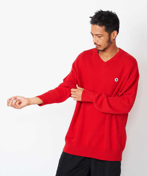 BUCCA 44（ブッカフォーティーフォー）の「【BUCCA 44】ワンポイント刺繍Vネックセーター（ニット/セーター・メンズ・ブラック/レッド/グリーン・MEDIUM/LARGE/X-LARGE/XX-LARGE/XXX-LARGE）」の9枚目の写真