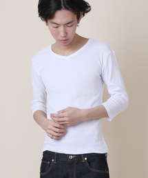 Rocky Monroe | Vネック7分袖テレコカットソー(Tシャツ/カットソー)