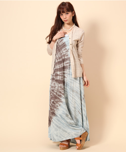 goa(ゴア)の「Linen クルーカーデ(カーディガン/ボレロ・レディース・ベージュ/ナチュラル/インディゴブルー/モカ・FREE)」の1枚目の写真