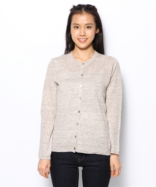 goa(ゴア)の「Linen クルーカーデ(カーディガン/ボレロ・レディース・ベージュ/ナチュラル/インディゴブルー/モカ・FREE)」の10枚目の写真