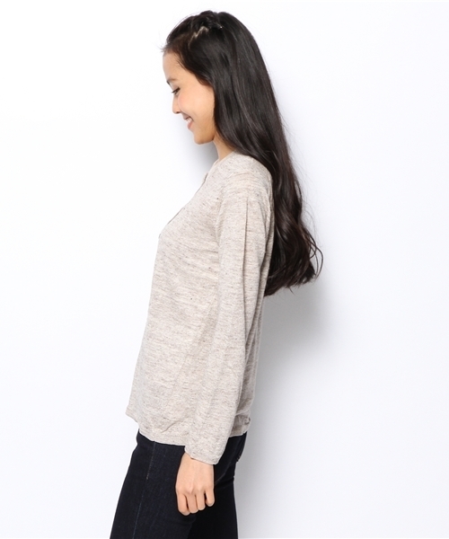 goa(ゴア)の「Linen クルーカーデ(カーディガン/ボレロ・レディース・ベージュ/ナチュラル/インディゴブルー/モカ・FREE)」の11枚目の写真