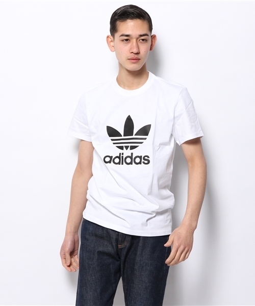 adidas Originals(アディダスオリジナルス)の「アディダス オリジナルス トレフォイル Tシャツ adidas Originals ADI TREFOIL TEE(Tシャツ/カットソー・メンズ・ブラック/ブルー/ホワイト・MEDIUM/LARGE/X-LARGE)」の1枚目の写真