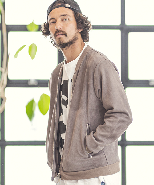 CAMBIO（カンビオ）の「mj6498-Fake Suede Cut Blouson ブルゾン（ブルゾン・メンズ・チャコール/ベージュ/ブラック・L/S/M）」の3枚目の写真