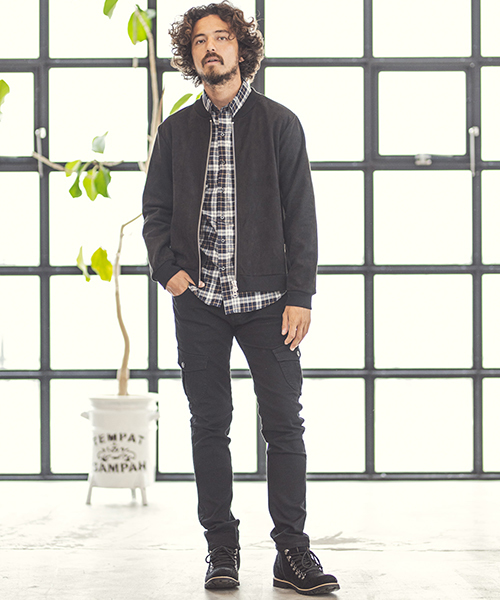 CAMBIO（カンビオ）の「mj6498-Fake Suede Cut Blouson ブルゾン（ブルゾン・メンズ・チャコール/ベージュ/ブラック・L/S/M）」の19枚目の写真