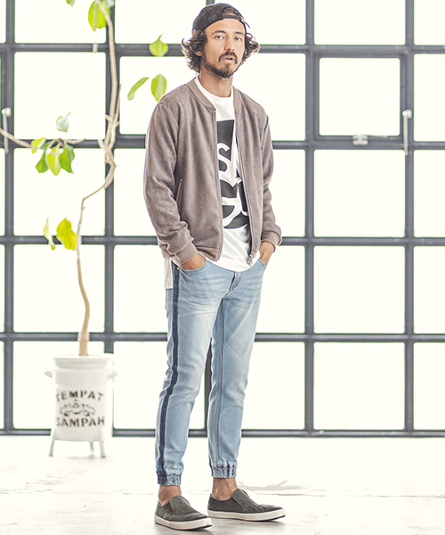 CAMBIO（カンビオ）の「mj6498-Fake Suede Cut Blouson ブルゾン（ブルゾン・メンズ・チャコール/ベージュ/ブラック・L/S/M）」の17枚目の写真