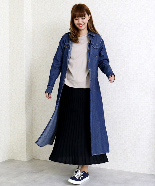 n'ee-ne（ネーネ）の「12Gニットプリーツスカート（スカート・レディース・ブラック/ベージュ/ブラウン/ブルー・FREE）」の7枚目の写真