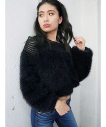 GYDA | ドッキングシャギーニットTOPS(ニット/セーター)
