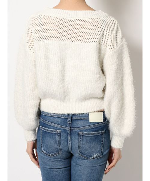 GYDA(ジェイダ)の「ドッキングシャギーニットTOPS(ニット/セーター・レディース・ブラック/ベージュ/オフホワイト・FREE)」の13枚目の写真