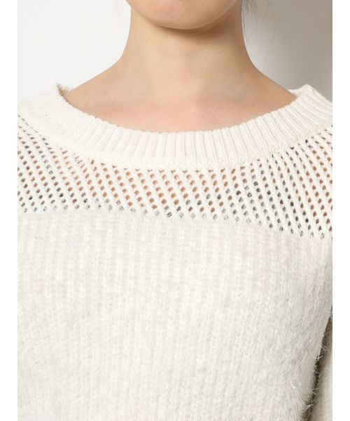 GYDA(ジェイダ)の「ドッキングシャギーニットTOPS(ニット/セーター・レディース・ブラック/ベージュ/オフホワイト・FREE)」の14枚目の写真
