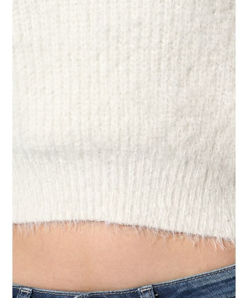 GYDA(ジェイダ)の「ドッキングシャギーニットTOPS(ニット/セーター・レディース・ブラック/ベージュ/オフホワイト・FREE)」の22枚目の写真