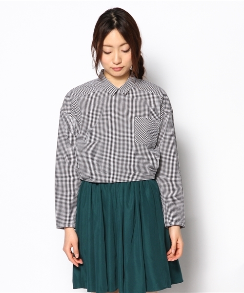 Kastane（カスタネ）の「【Kastane】BACK開き長袖シャツ（シャツ/ブラウス・レディース・ライトベージュ/ブラック・FREE）」の3枚目の写真