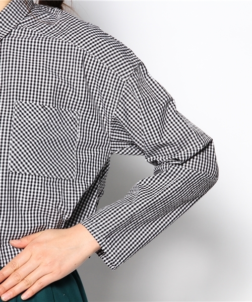 Kastane（カスタネ）の「【Kastane】BACK開き長袖シャツ（シャツ/ブラウス・レディース・ライトベージュ/ブラック・FREE）」の7枚目の写真