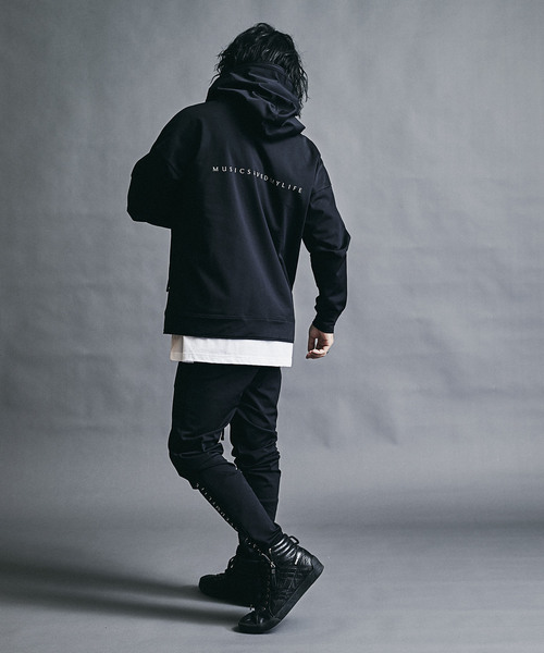 MSML（エムエスエムエル）の「SKINNY ZIP JERSEY PANTS（その他パンツ・メンズ・ブラック/グレー・S/M/L）」の4枚目の写真
