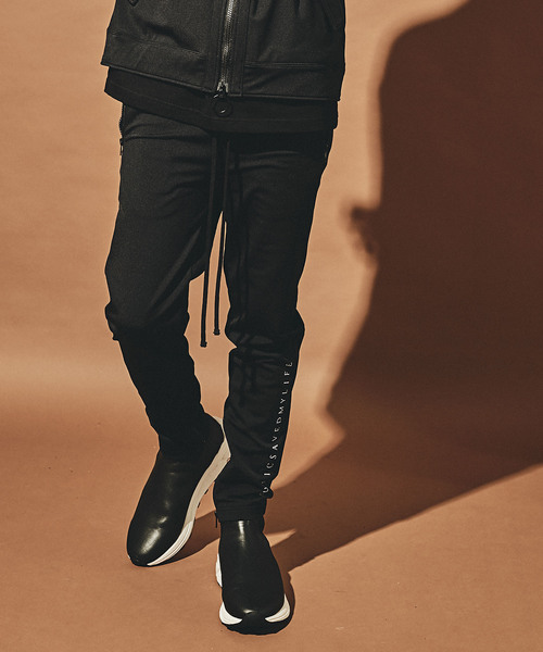 MSML（エムエスエムエル）の「SKINNY ZIP JERSEY PANTS（その他パンツ・メンズ・ブラック/グレー・S/M/L）」の5枚目の写真