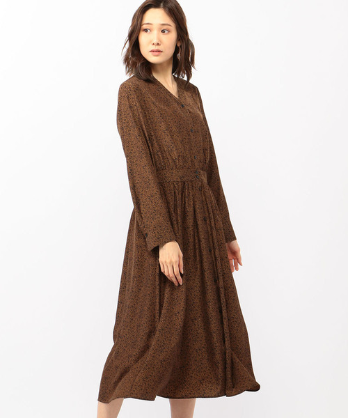 Cubic エーシーデザインバイアルファキュービック のファッション ワンピース A C By By Alpha フラワープリントワンピース ワンピース ワンピース Design セール