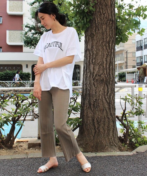 ottilie（オティーリエ）の「リブセミフレアーパンツ（その他パンツ・レディース・ブラック/カーキ/モカ・FREE）」の14枚目の写真