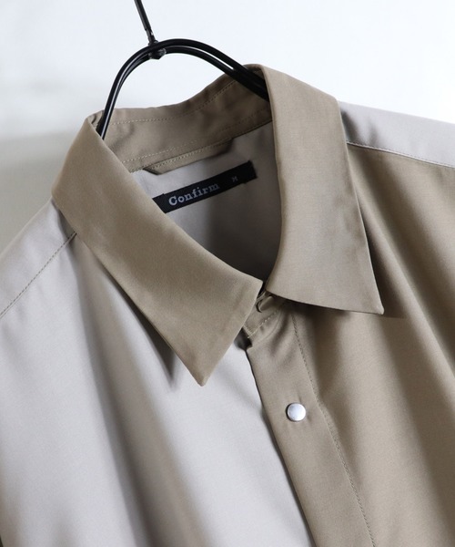 Confirm（コンファーム）の「Confirm / コンファーム TRスナップボタンシャツ（シャツ/ブラウス・メンズ・ブラック/ベージュ/ブラウン/グレー/ミント/ベージュ系その他/ブラック系その他/パープル・M/L）」の17枚目の写真