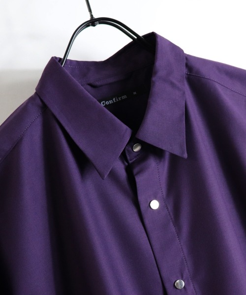 Confirm（コンファーム）の「Confirm / コンファーム TRスナップボタンシャツ（シャツ/ブラウス・メンズ・ブラック/ベージュ/ブラウン/グレー/ミント/ベージュ系その他/ブラック系その他/パープル・M/L）」の13枚目の写真
