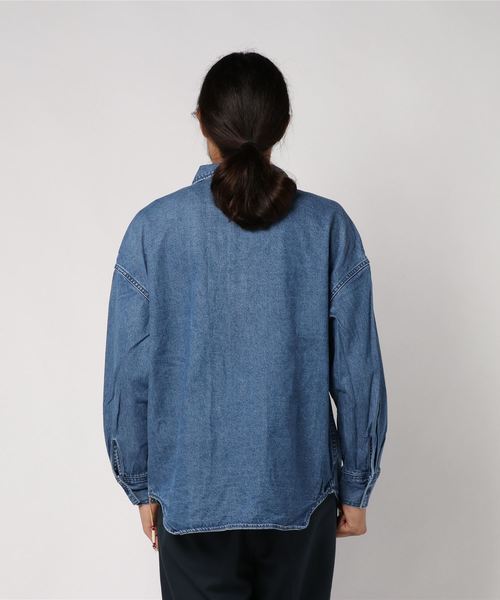 ■レミレリーフ インディゴリーフ柄長袖シャツsizeＬ■REMIRELIEF.RHC.BAYFLOW REMI RELIEF（レミレリーフ）の「REMI RELIEF⁄レミレリーフ インディゴ