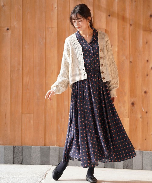 rps（アールピーエス）の「ケーブルニットショートカーディガン（カーディガン/ボレロ・レディース・アイボリー/モカ/グレイッシュベージュ・M）」の20枚目の写真