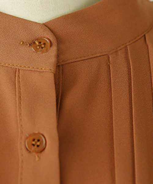 Girly Doll（ガーリードール）の「ウエストリボン プリーツワンピース（ワンピース・レディース・ブラック/グレー/ネイビー/キャメル/ベージュ/モカ・M/L）」の21枚目の写真