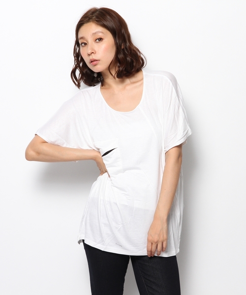 LOVE BOAT（ラブ・ボート）の「BASIC　Tシャツ（Tシャツ/カットソー・レディース・ホワイト系/グレー系/ブルー系・FREE）」の2枚目の写真