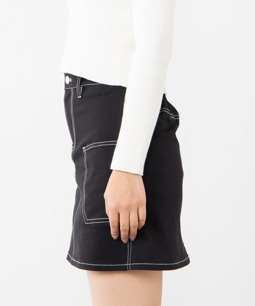 WEGO(ウィゴー)の「WEGO/【セットアップ対応商品】ステッチサイドポケットミニスカート(スカート・レディース・ブラック/ホワイト/ブラック系その他2・FREE)」の17枚目の写真