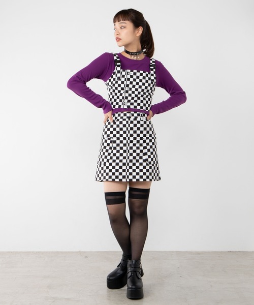 WEGO(ウィゴー)の「WEGO/【セットアップ対応商品】ステッチサイドポケットミニスカート(スカート・レディース・ブラック/ホワイト/ブラック系その他2・FREE)」の11枚目の写真