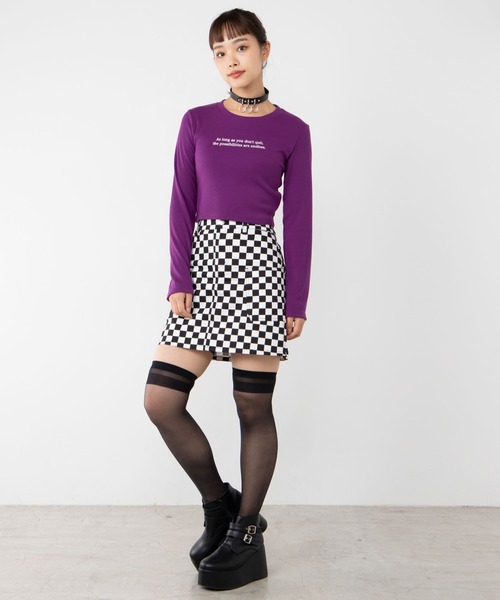 WEGO(ウィゴー)の「WEGO/【セットアップ対応商品】ステッチサイドポケットミニスカート(スカート・レディース・ブラック/ホワイト/ブラック系その他2・FREE)」の12枚目の写真