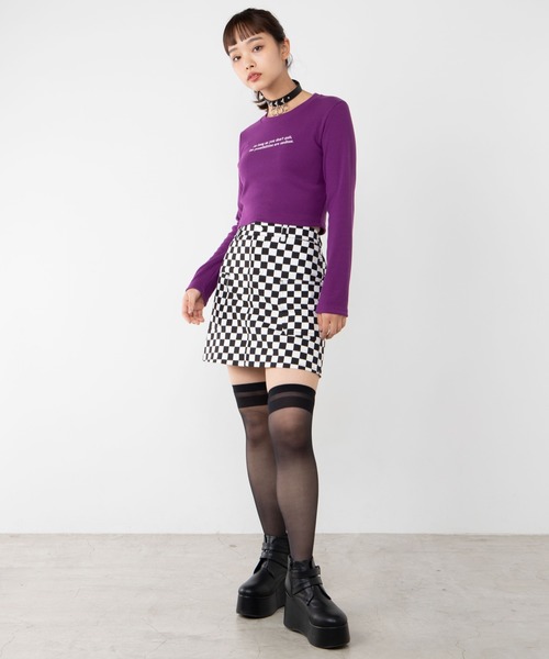 WEGO(ウィゴー)の「WEGO/【セットアップ対応商品】ステッチサイドポケットミニスカート(スカート・レディース・ブラック/ホワイト/ブラック系その他2・FREE)」の13枚目の写真