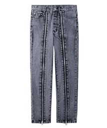 JOHN LAWRENCE SULLIVAN | BLEACHED DENIM ZIPPED PANTS(デニムパンツ)