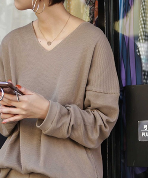 antiqua(アンティカ)の「ワンマイルウェア(Tシャツ/カットソー・レディース・ネイビー/オリーブ/モスグリーン/ブラウン系その他・FREE)」の9枚目の写真