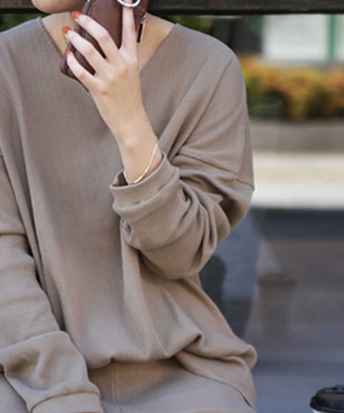 antiqua(アンティカ)の「ワンマイルウェア(Tシャツ/カットソー・レディース・ネイビー/オリーブ/モスグリーン/ブラウン系その他・FREE)」の6枚目の写真