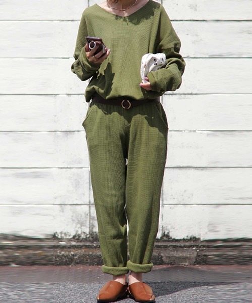 antiqua(アンティカ)の「ワンマイルウェア(Tシャツ/カットソー・レディース・ネイビー/オリーブ/モスグリーン/ブラウン系その他・FREE)」の16枚目の写真