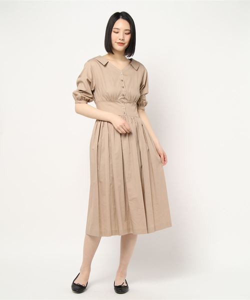 セール ワンピース ワンピース ハイウエストシャツワンピース ワンピース Laisse Laisse Passe レッセパッセ のファッション