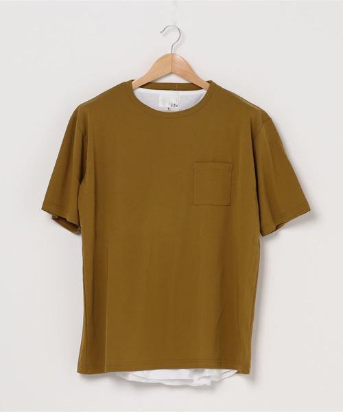 INNOCENT(イノセント)の「ポケット付きT+タンクトップアンサンブル(Tシャツ/カットソー・レディース・ホワイト/ブラック/ブラウン/キャメル・MEDIUM/LARGE)」の4枚目の写真