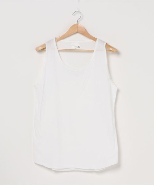 INNOCENT(イノセント)の「ポケット付きT+タンクトップアンサンブル(Tシャツ/カットソー・レディース・ホワイト/ブラック/ブラウン/キャメル・MEDIUM/LARGE)」の6枚目の写真
