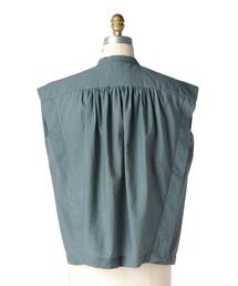 DRAWER◆タックギャザーノースリーブブラウス/36/コットン/ブルー/6521-299-0826// Drawer（ドゥロワー）の「Drawer タックギャザーノースリーブ