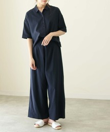 (入荷無し)【cheriella】麻タッチシャツ×パンツセットアップ