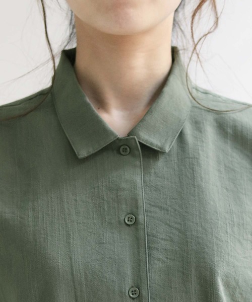 cheriella(シェリエラ)の「(入荷無し)【cheriella】麻タッチシャツ×パンツセットアップ(シャツ/ブラウス・レディース・カーキ/ダークネイビー・M)」の16枚目の写真