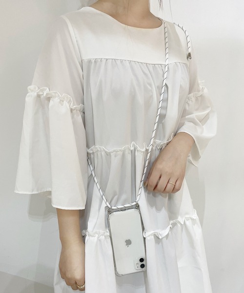 shopnikoniko（ショップニコニコ）の「クリア スマホショルダー ショルダースマホケース パラコード（スマホケース/カバー・レディース・ホワイト/ブラック/ピンク/グリーン/パイソン・iPhone 11/iPhone 7/8/SE(第2/第3世代)/iPhone XS/X/iPhone 11 Pro/iPhone XR/iPhone 12/iPhone 13/iPhone 14/iPhone 14 Pro）」の15枚目の写真