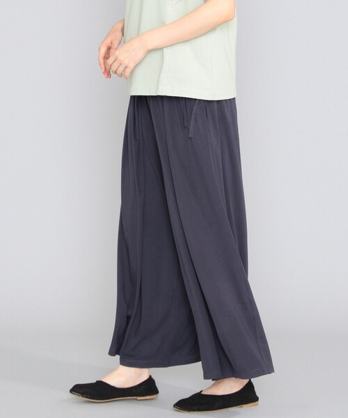 SHARE PARK(シェアパーク)の「【接触冷感】 クールスムースカットガウチョパンツ(その他パンツ・レディース・グレー系・0)」の1枚目の写真