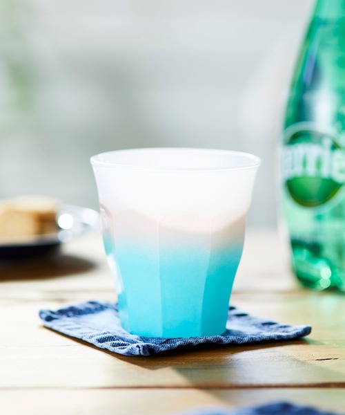 JACK & MARIE（ジャックアンドマリー）の「JACK & MARIE DURALEX ピカルディーグラス（グラス/マグカップ/タンブラー・レディース・ライトブルー/オレンジ/ホワイト×ブルー・ONE SIZE）」の2枚目の写真