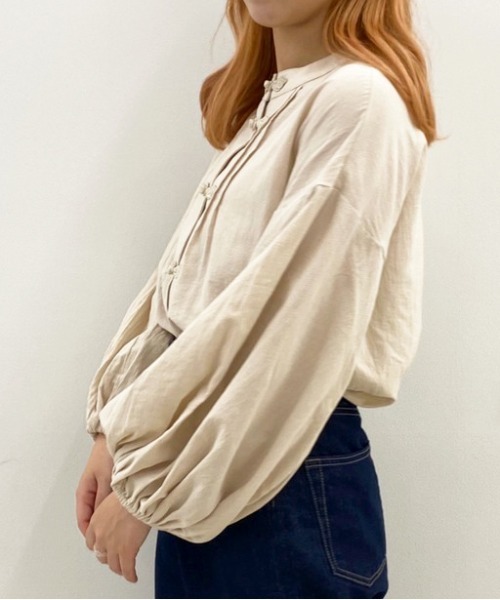 apres jour（アプレジュール）の「チャイナシャツ【ZOZOTOWN限定アイテム】（シャツ/ブラウス・レディース・ブルー系その他/アイボリー/ベージュ・フリー）」の5枚目の写真