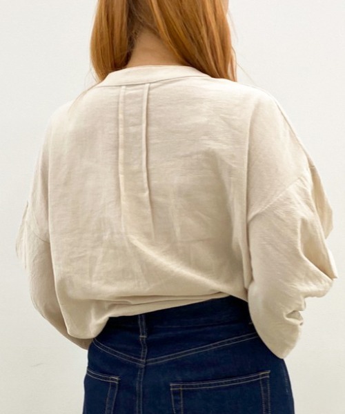 apres jour（アプレジュール）の「チャイナシャツ【ZOZOTOWN限定アイテム】（シャツ/ブラウス・レディース・ブルー系その他/アイボリー/ベージュ・フリー）」の6枚目の写真