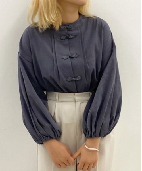 apres jour（アプレジュール）の「チャイナシャツ【ZOZOTOWN限定アイテム】（シャツ/ブラウス・レディース・ブルー系その他/アイボリー/ベージュ・フリー）」の13枚目の写真