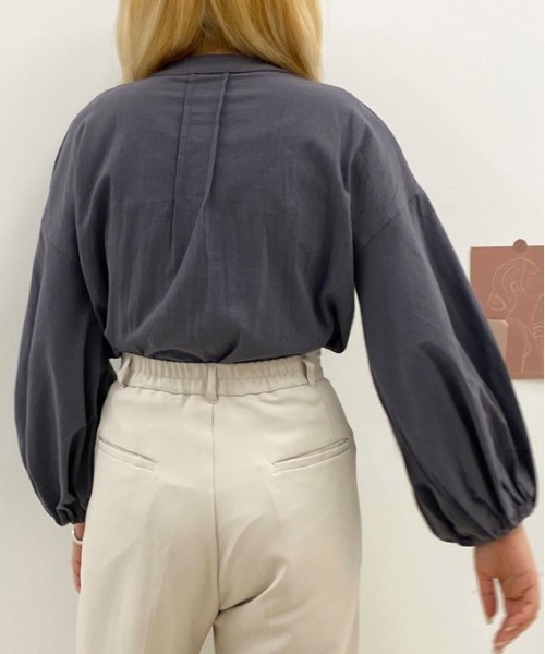 apres jour（アプレジュール）の「チャイナシャツ【ZOZOTOWN限定アイテム】（シャツ/ブラウス・レディース・ブルー系その他/アイボリー/ベージュ・フリー）」の14枚目の写真